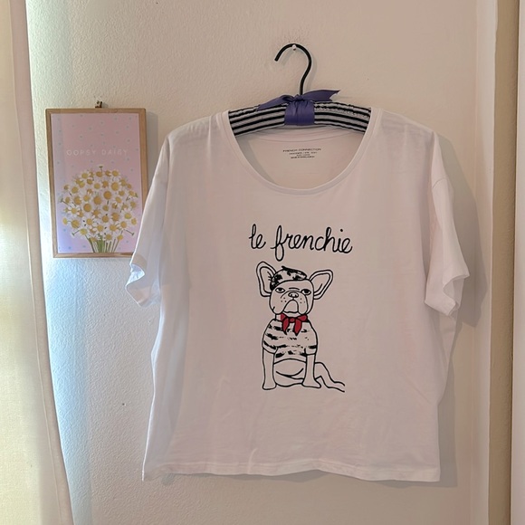 French Connection cropped t-shirt - Picture 1 of 5